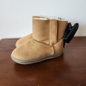 new toddler shearling brown winter boots size 5